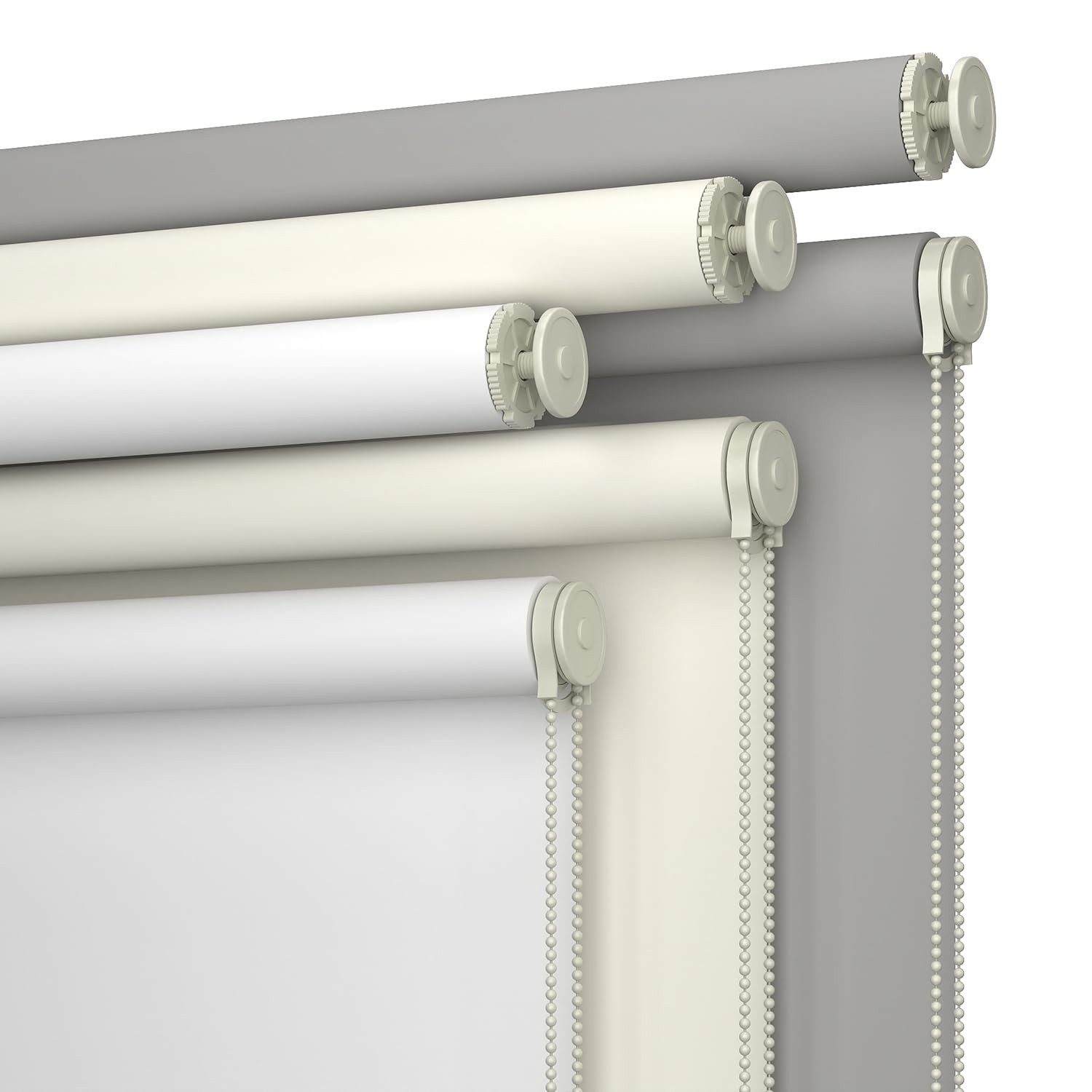 Hidpriva HP-BO-01 White Blackout Roller Shade 21.5″W x 75″H for Windows & Doors