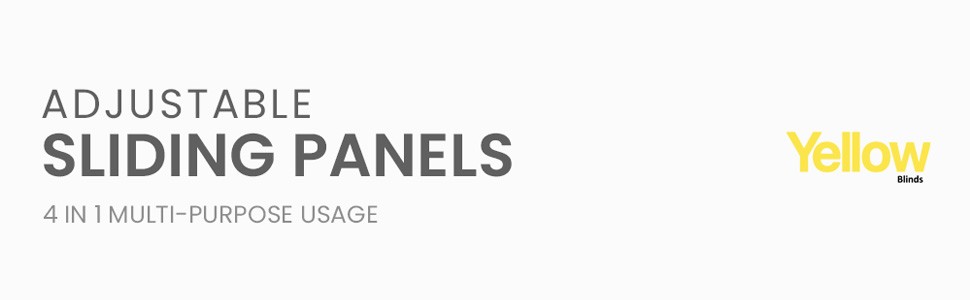 Adjustable Panel Track Blinds for Sliding Glass Door, 46″-86″ W x 0-96″ H,