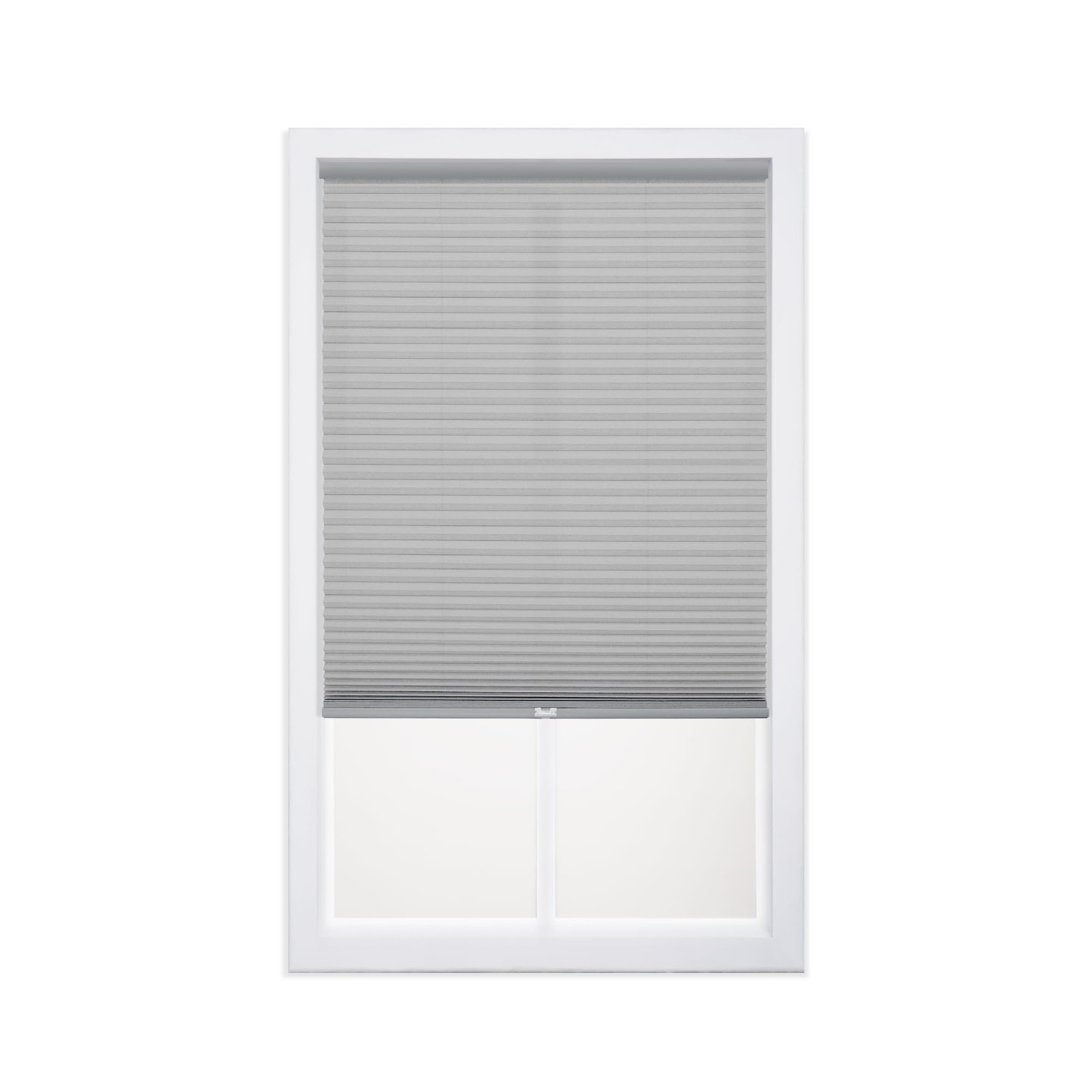 DEZ FURNISHINGS Cordless 1″ Light Filtering Cellular Shade, 26″W x 64″H, Gray…