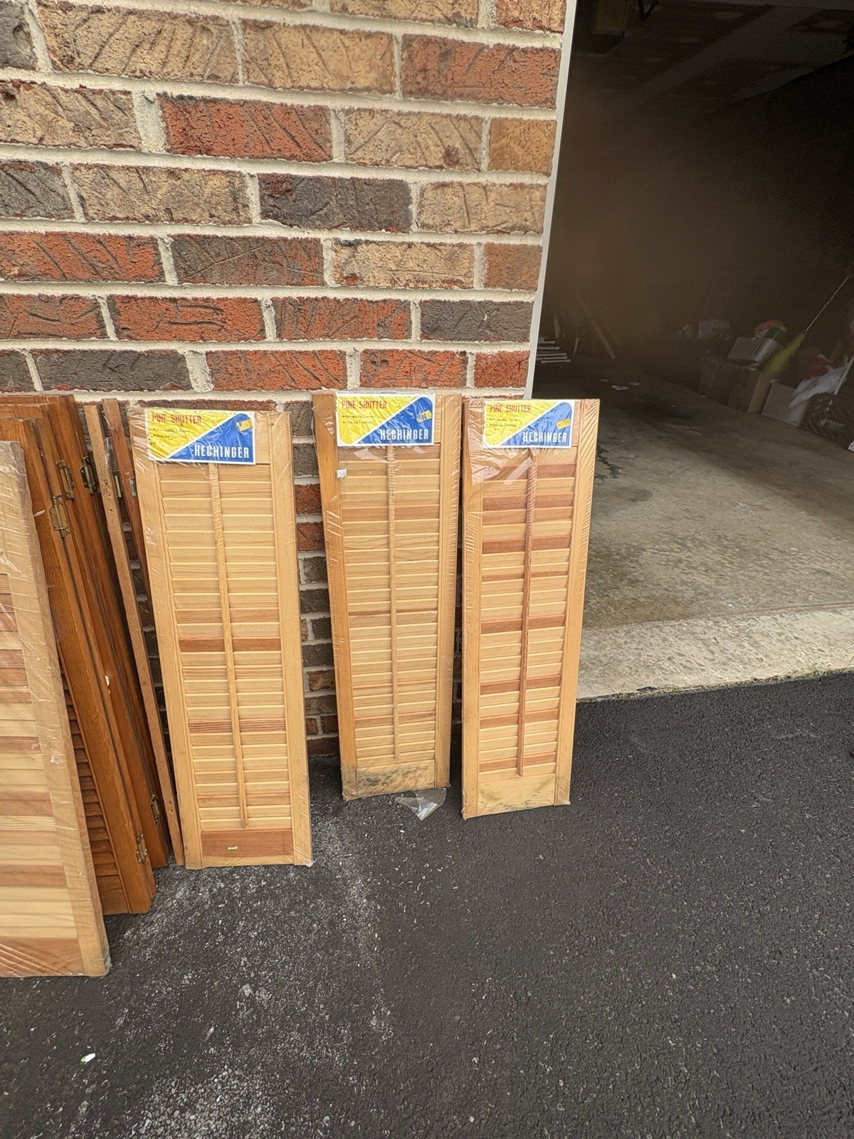 Vintage Pine Shutters Hechinger Unfinished NOS 9” X 32” Made In USA Set Of 3