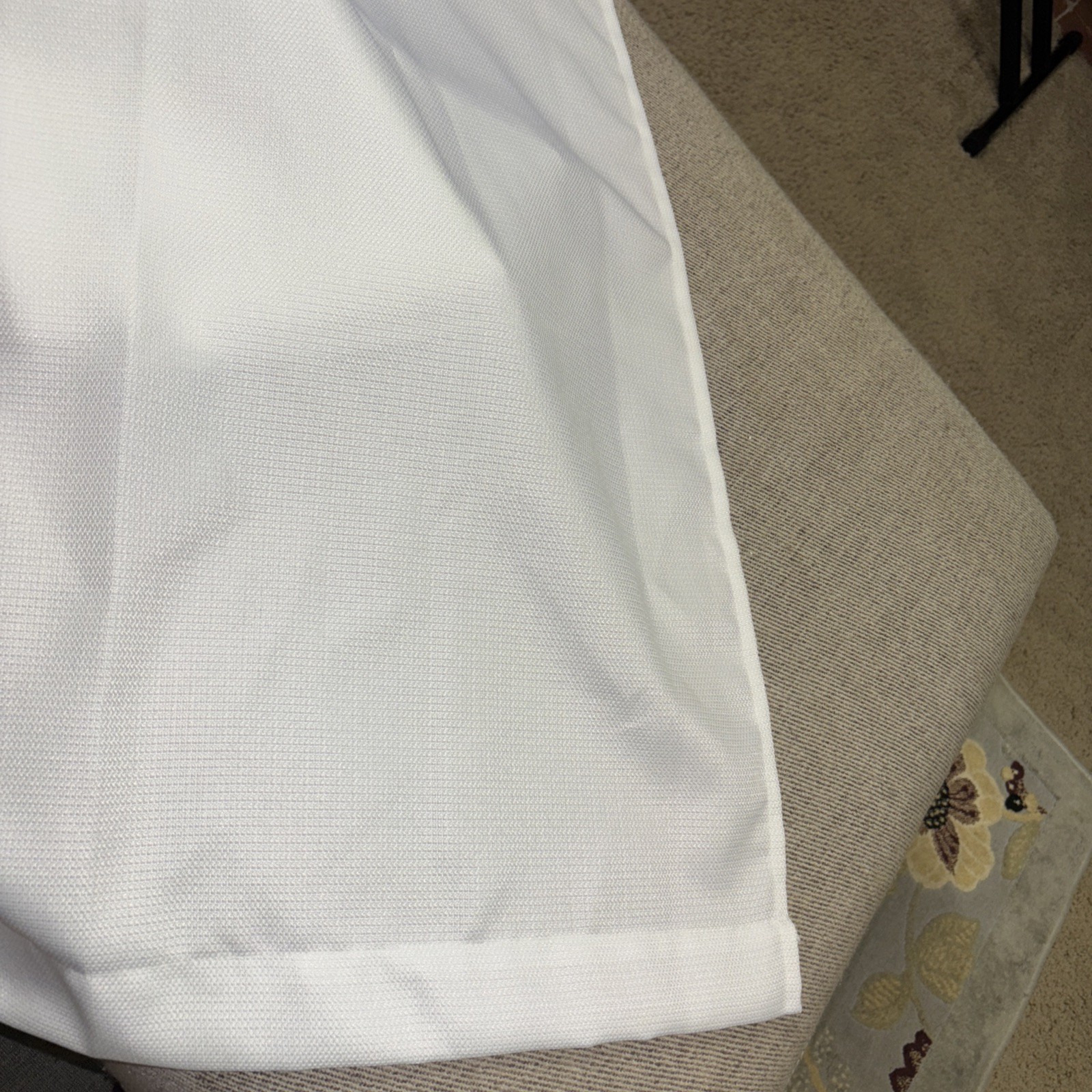 Linen Kitchen Curtains 45 Inch Length, 30″W x 45″L (Pack of 2) Grommet White