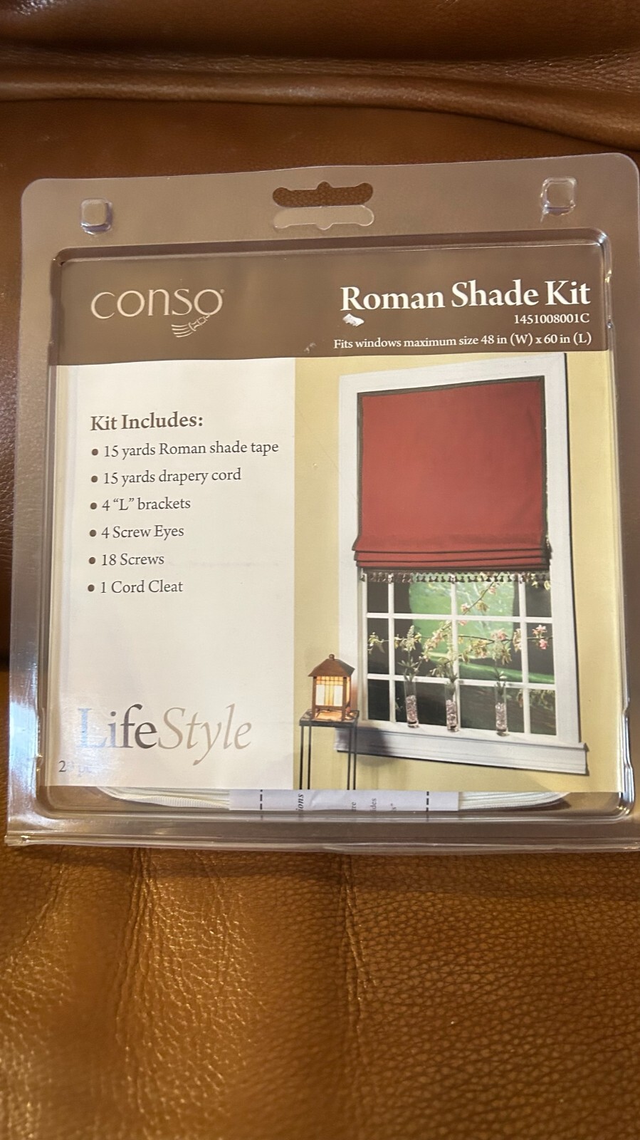 Conso Roman Shade Kit 1451008001C 29 pc 48″W x 60″ L NIP