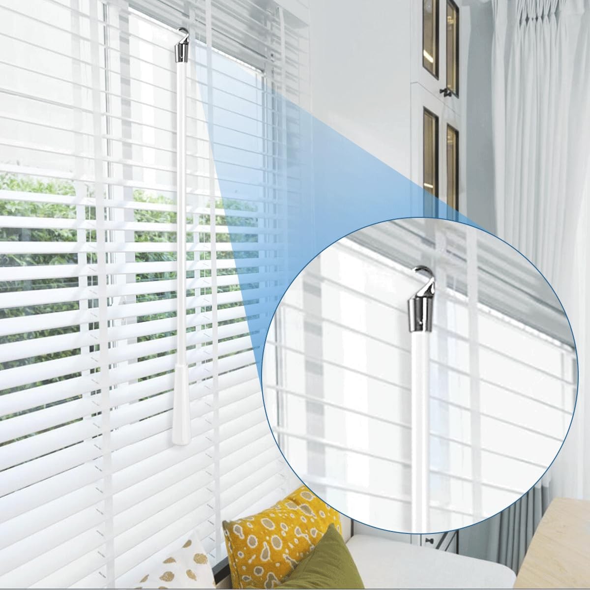 Quadafy 2 Pack 12 inch Blind Wand, Vertical Blinds One Size, 12 Inch
