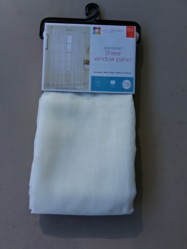 New Sheer Window Panel 84 Inahes By Interior By Design 1 Panel 59×84” White