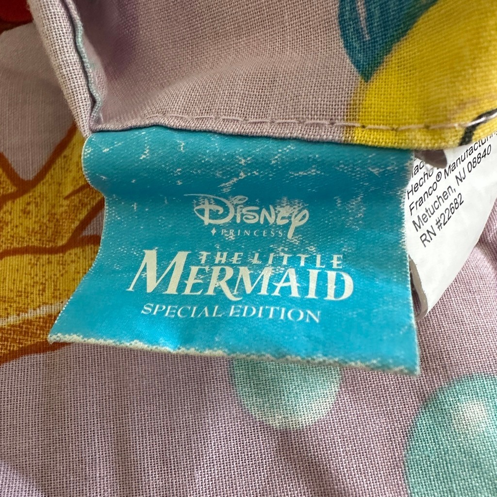 Vintage Disney Little Mermaid Curtains Valance Set Ariel Sebastian Flounder