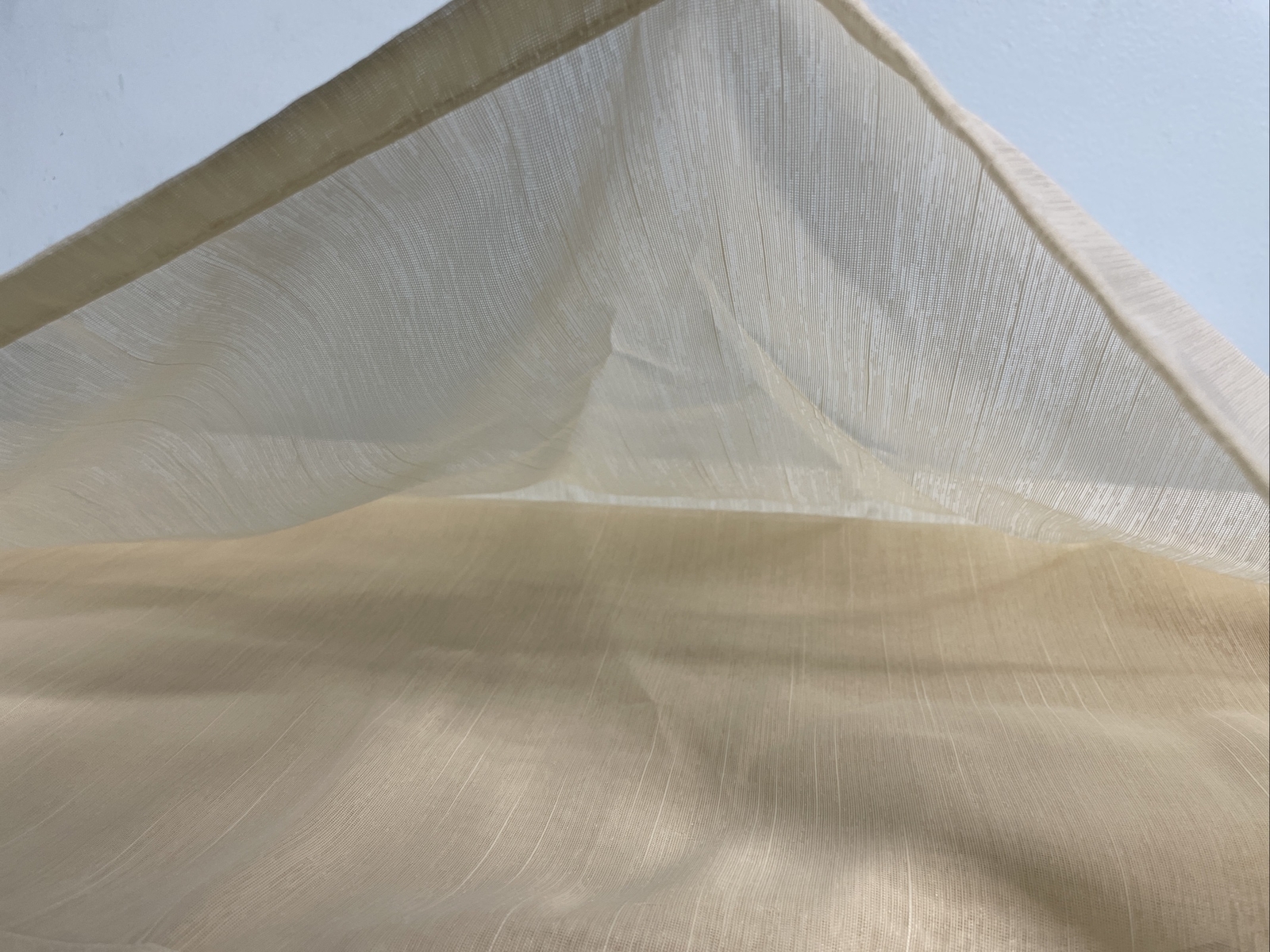 52×108 Sheer Window Curtain Panels (Set of 2) Ivory NEW FMFunctex Polyester 2-Pa