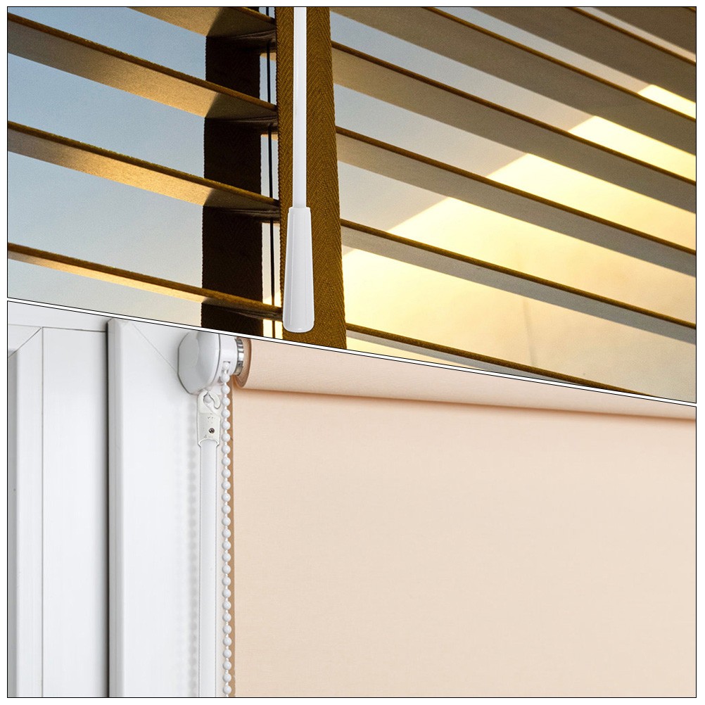 2Pcs Reliable Fiberglass Drapery Pull Rods with Hook for Venetian Blinds