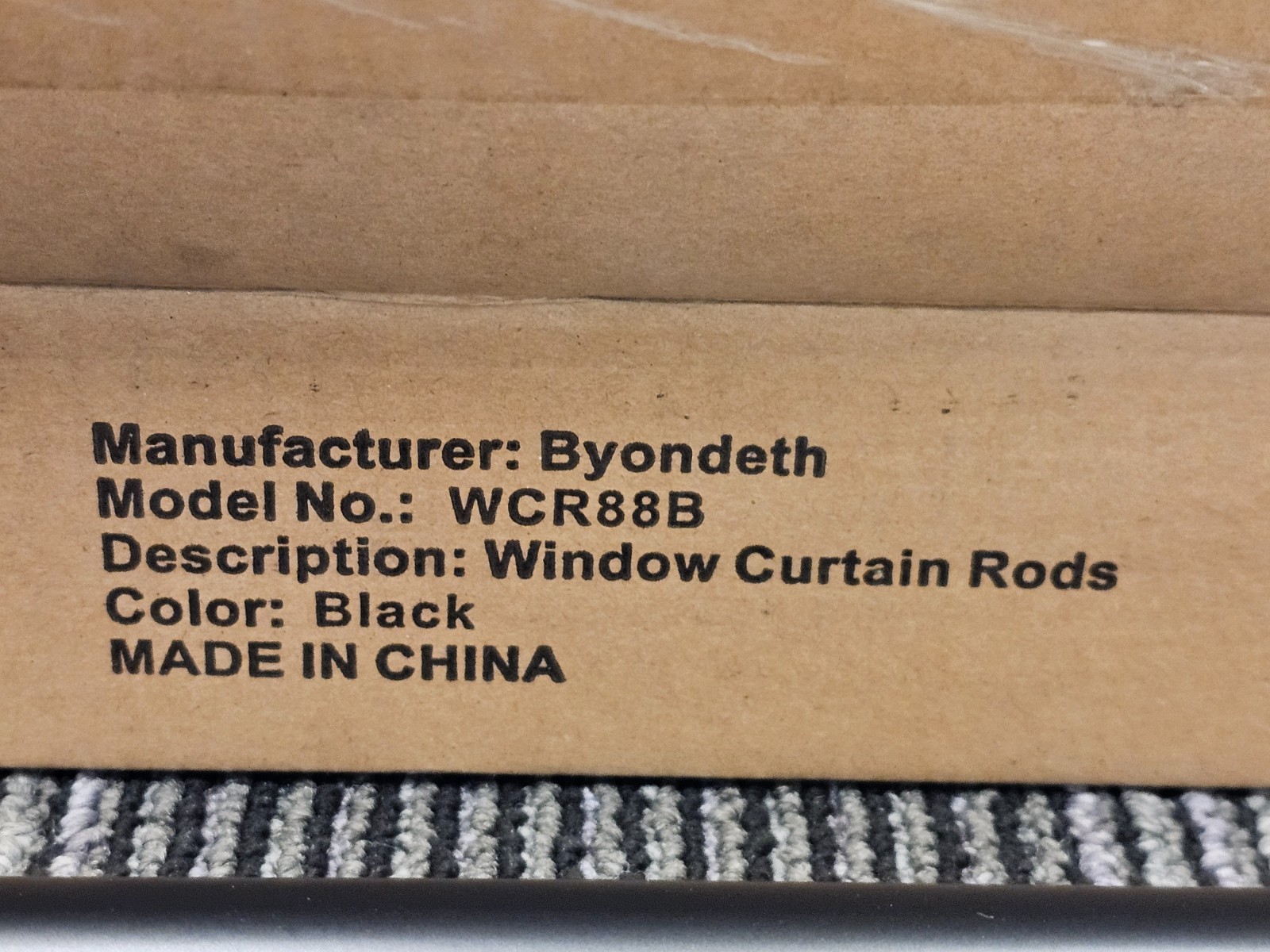 Byondeth WCR88B Curtain Rod for Windows 16 to 88 Inches Adjustable Length 1 Inch