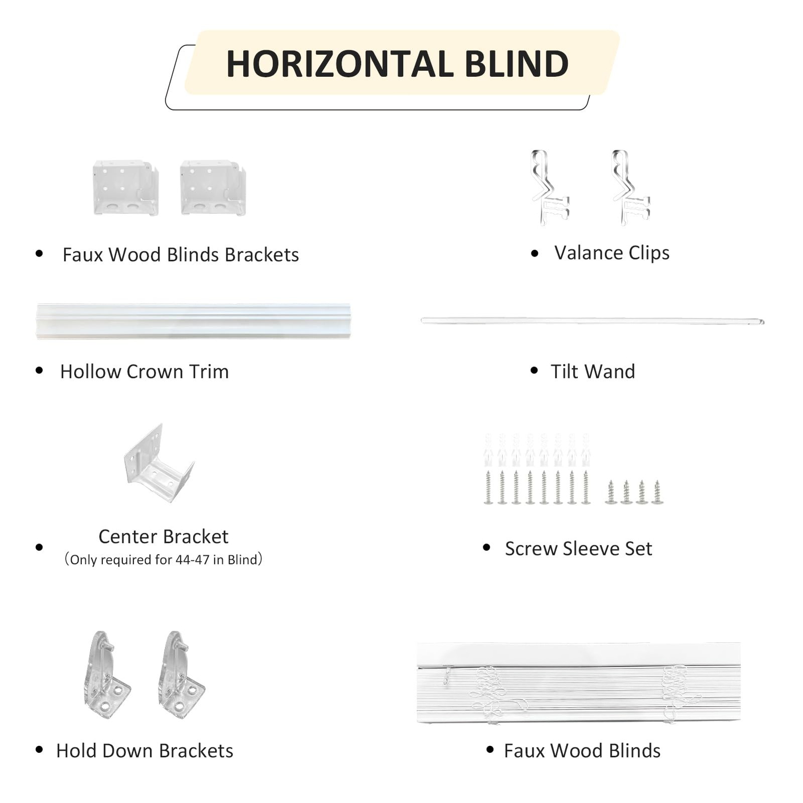 Cordless Faux Wood Blinds 34″ W x 72″ H, 2 Inch Slat Horizontal Windows Blind…
