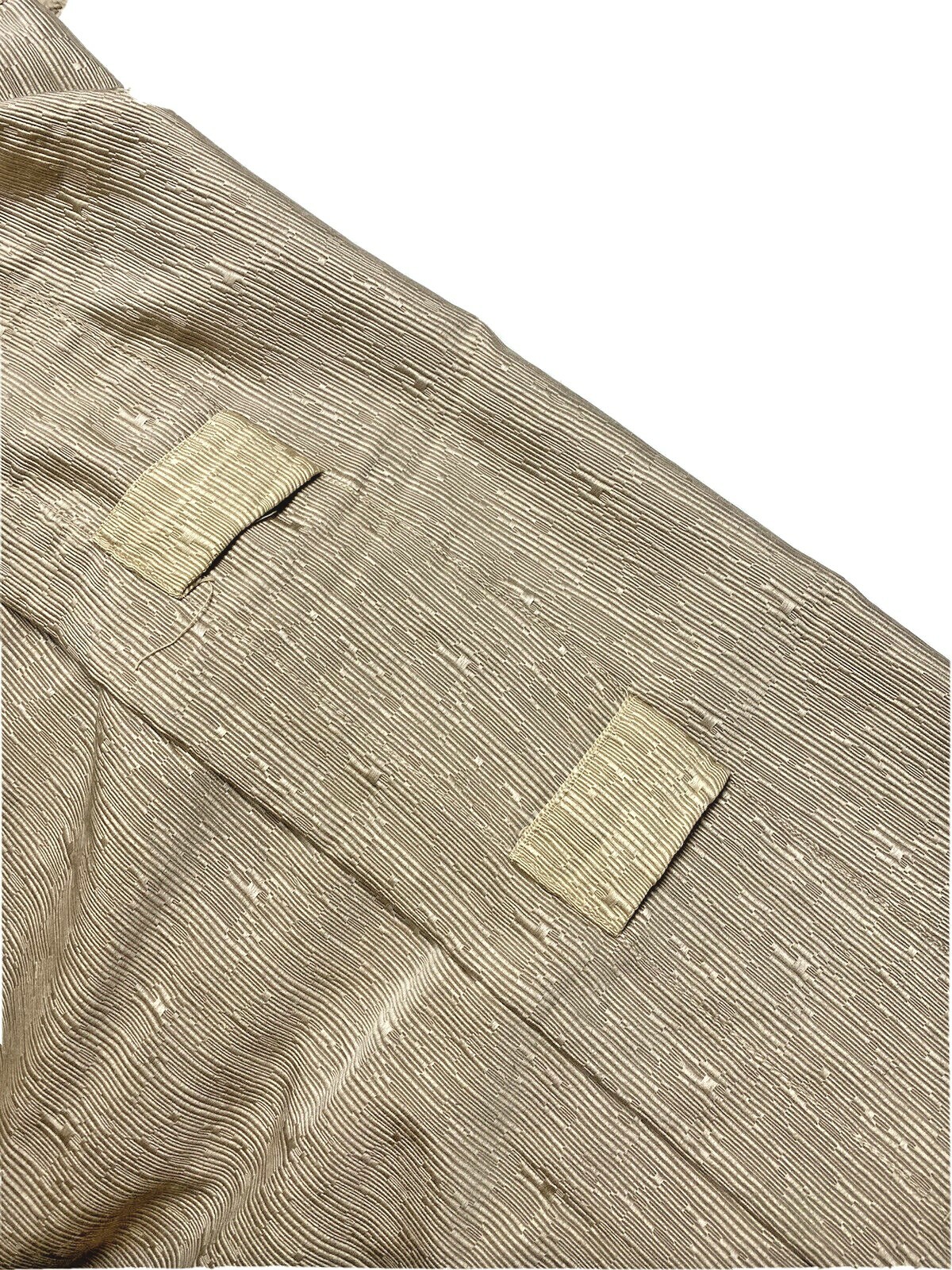 2 Essential Home Textured Curtains Drapes Panels Beige Taupe Light 63″ Faux Silk