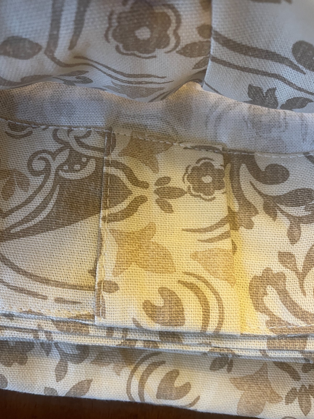 New IONA Medallion Damask Curtain Panels Set of 2 Cream Taupe 54″ x 96″ Rod Pckt