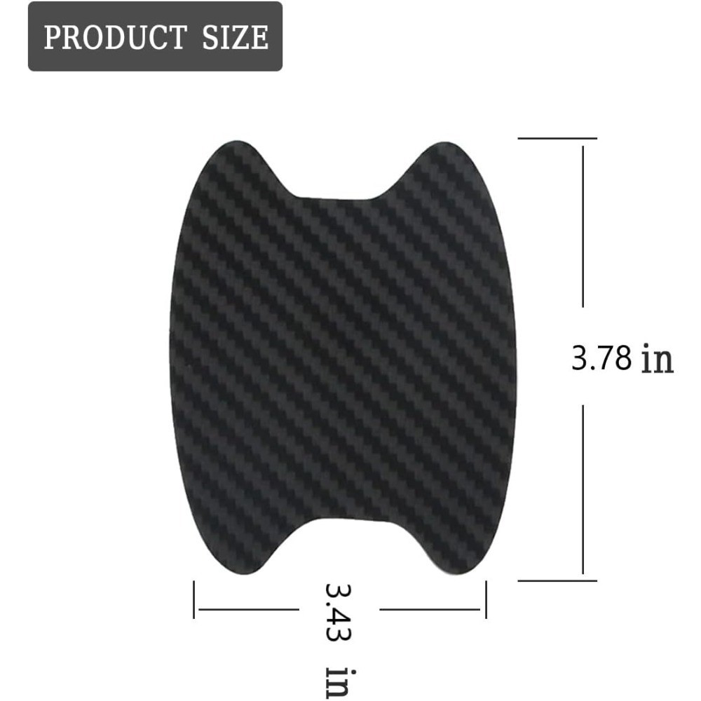 Carbon Fiber Car Door Cup Protector Anti-Scratches Door Handle Protective Film