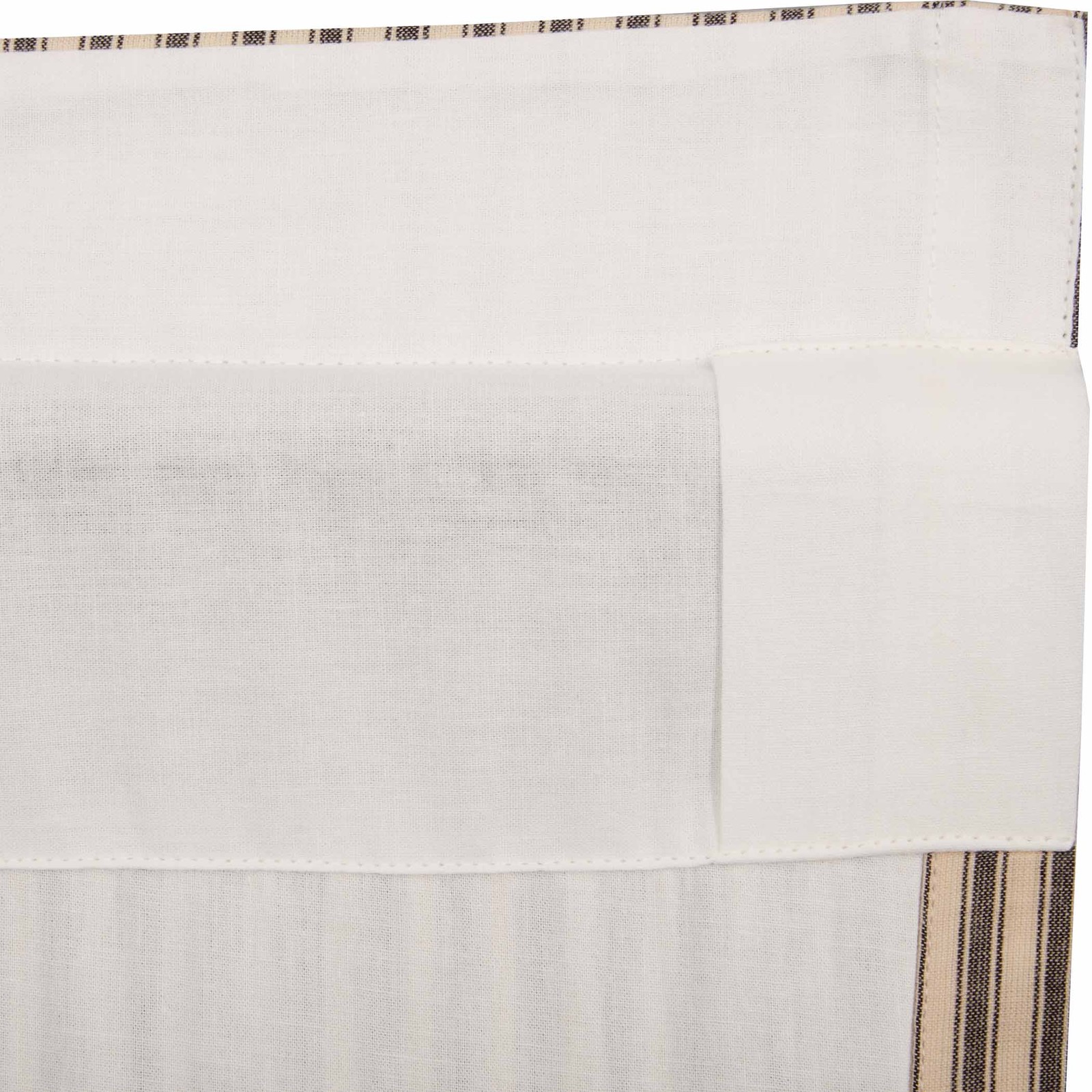 Farmhouse 24″x36″ Ticking Stripe Tier Pair Kitchen Window Curtains VHC Brands