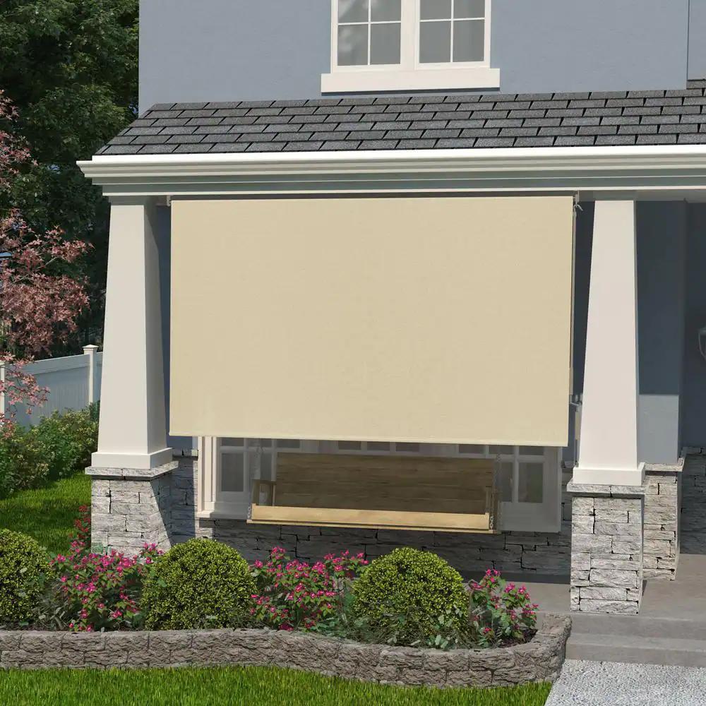 Coolaroo Exterior Roller Shade UV Blocking Fade Resistant Fabric 96 in. Wide