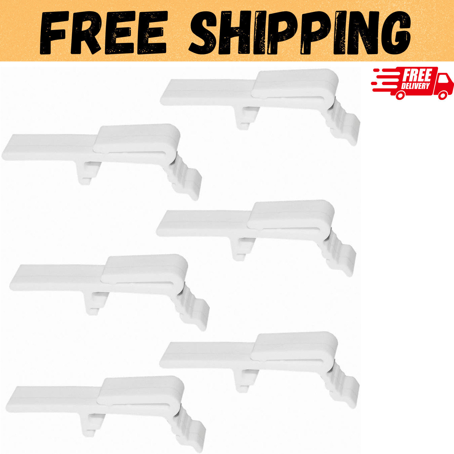 6Pcs Valance Clip Vertical Blinds Dust Cover Holder Bracket for 1 1/2 or 1-9…