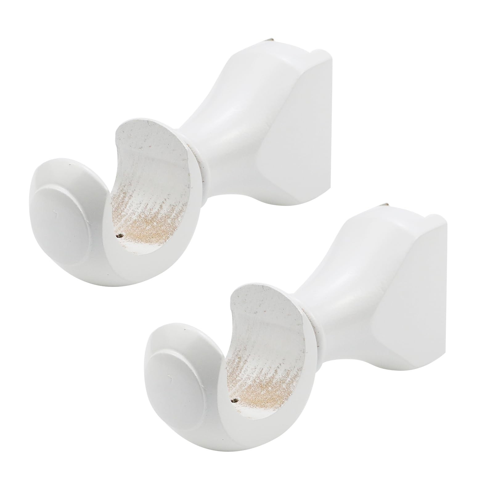 2 Pack Wooden Curtain Rod Brackets 35mm/1.37in Diameter Window Curtain Rod Su…