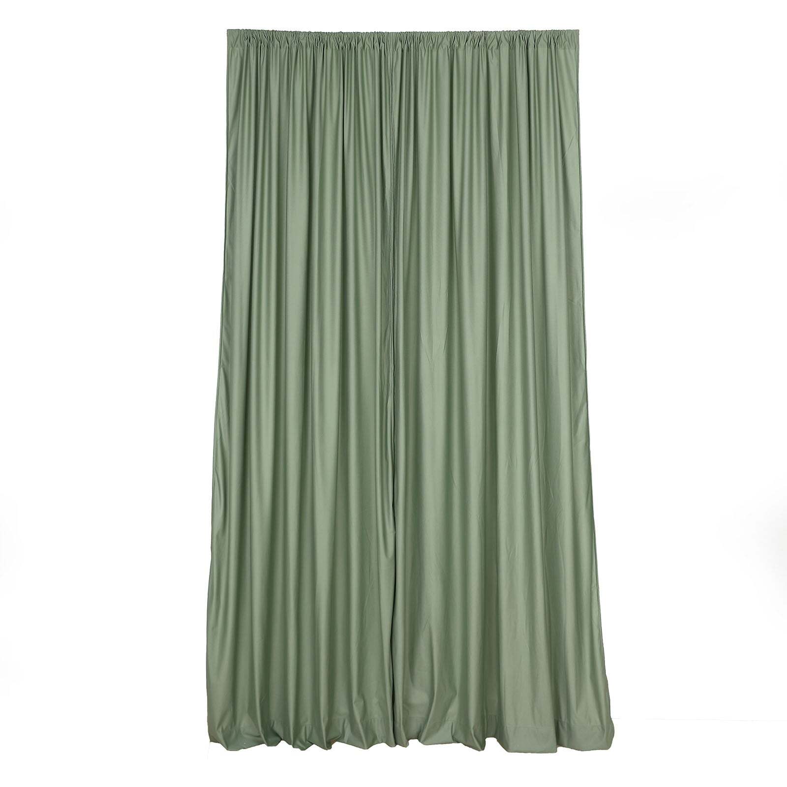 EUCALYPTUS SAGE 10 x 10 ft Polyester BACKDROP CURTAINS Drapes Panels Decorations