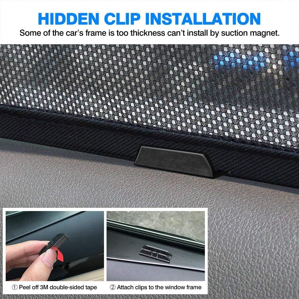 Powerty Custom Fit for Side Window Shade Toyota RAV4 19+ RAV4, black