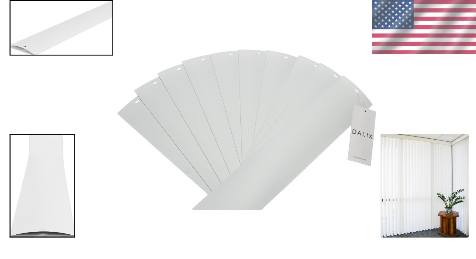 Elegant Smooth Curved PVC Vertical Blind Replacement Slats – 82.5×3.5 (10-Pack)