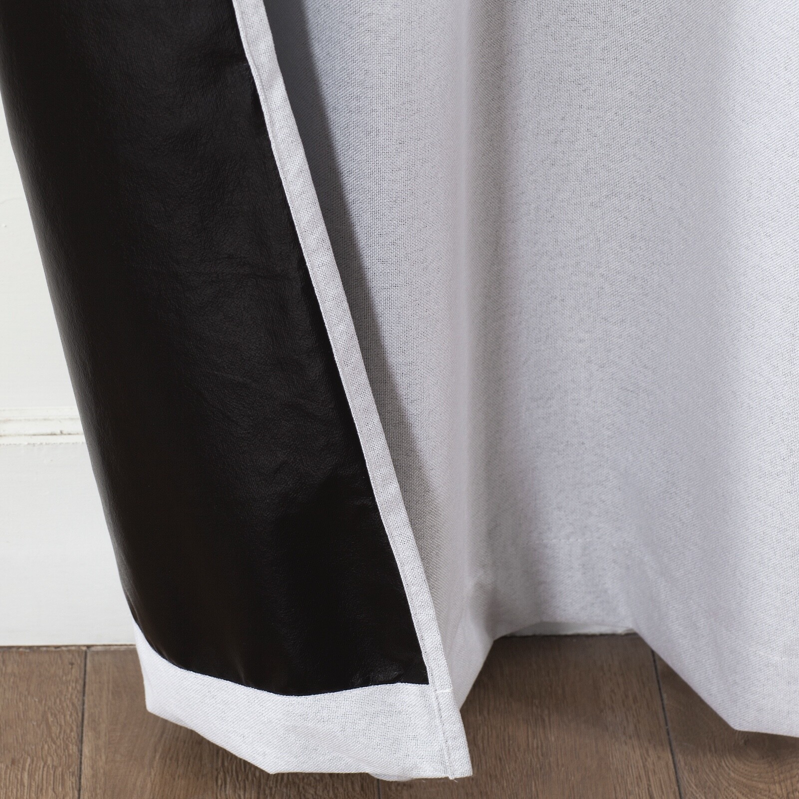 White 100% Blackout Window Curtains – Black Back & Grommets – 4 SIZES!!!