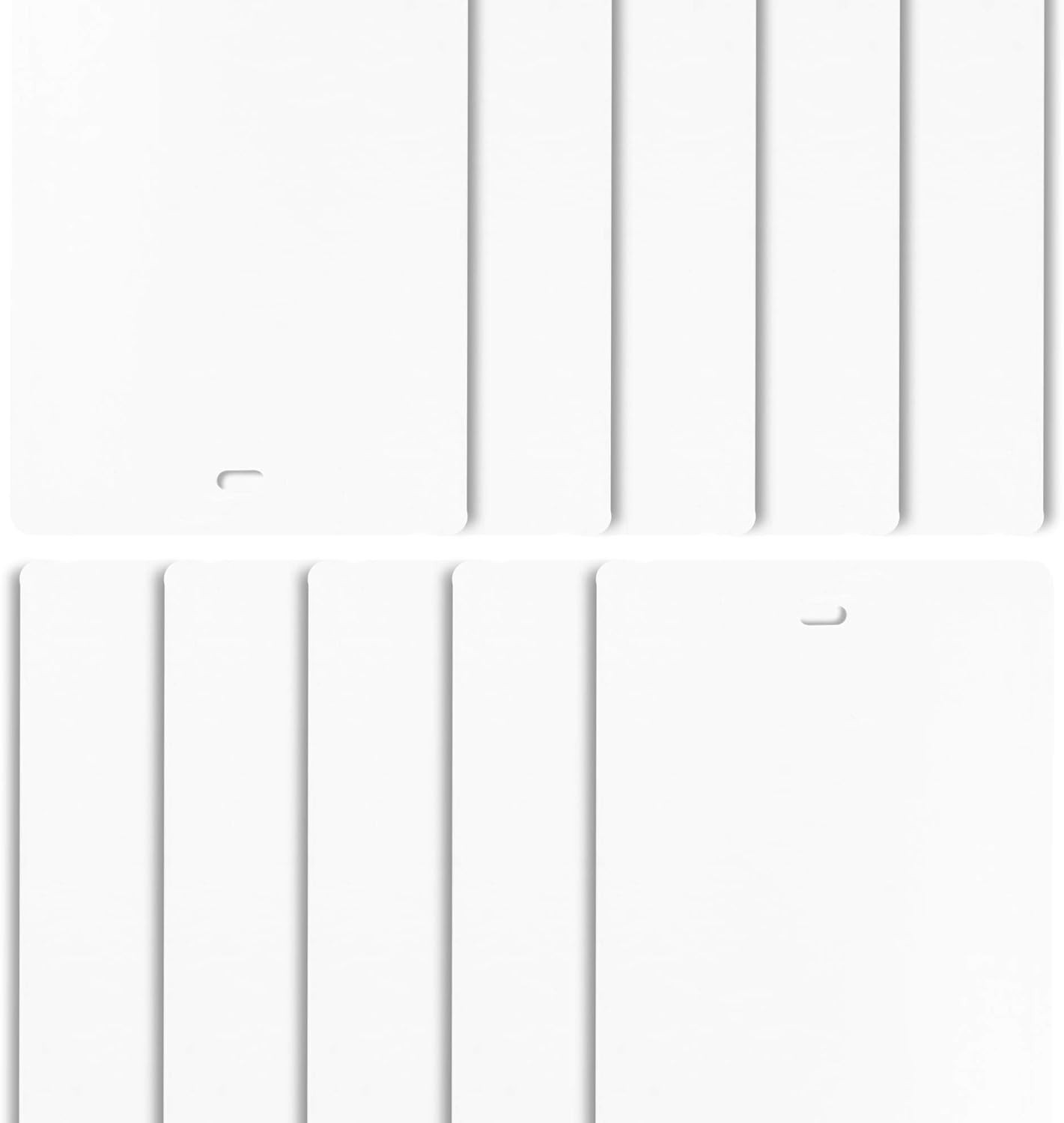 PVC Vertical Blind Replacement Slats Curved Smooth White 58.5 x 3.5 10-Pack S…
