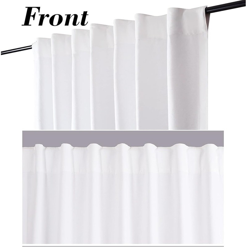 Elegant White Cotton Curtains Light Filtering Privacy 2 Panels Home Decor New