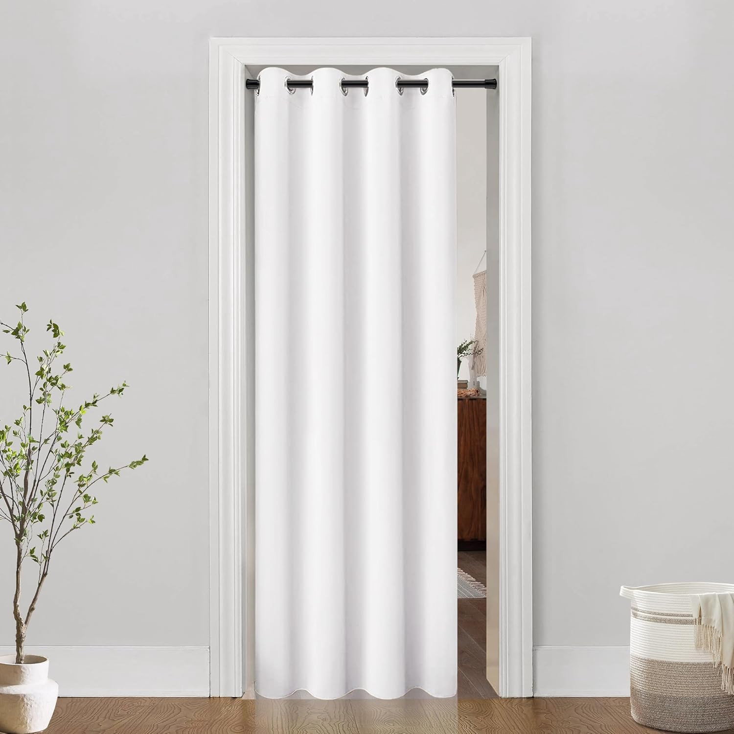 Fake Folding Accordion Door,Doorway Curtain Wall Haning Privacy Divider for Room