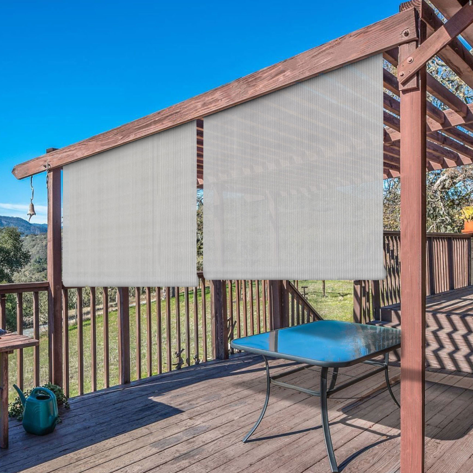 Roller Shade Roll up Shade UV Blind for Deck Porch Pergola Balcony Outdoor