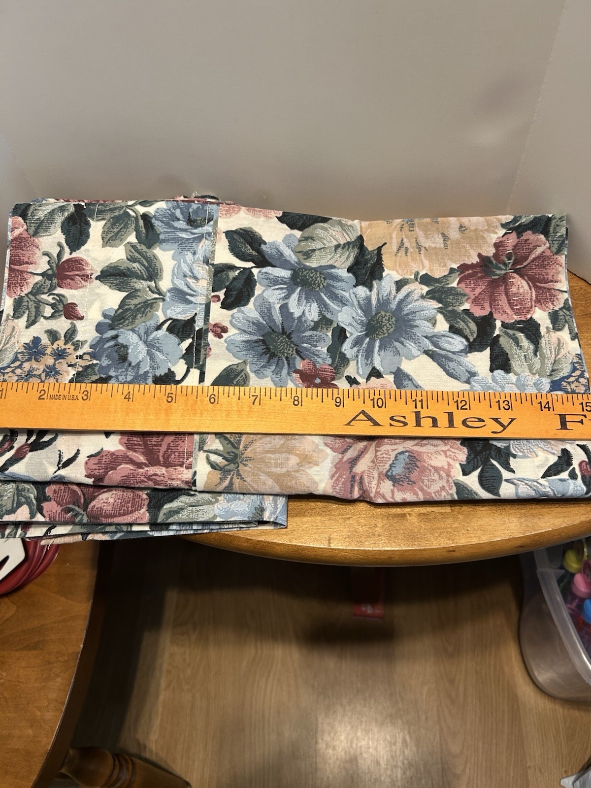Vintage Burlington Rod Pocket Valance 2 Curtain NOS Multicolor Floral 82”x15” EA