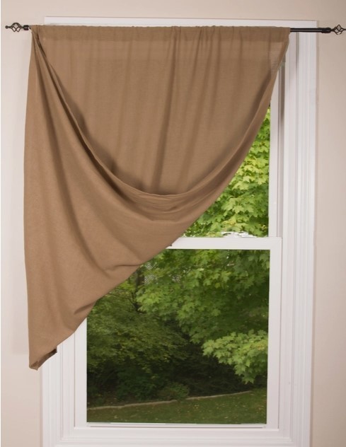 New Primitive Heirloom OAT Single Curtain Panel 63″L Semi Sheer