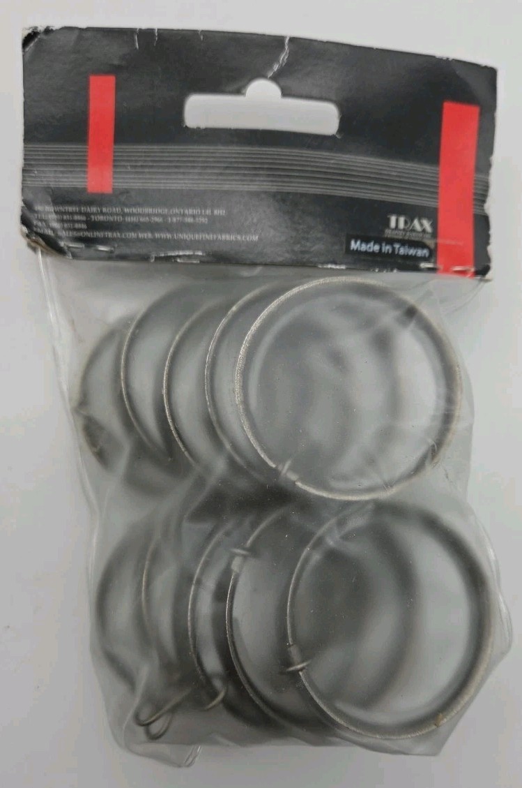 TRAX Drapery Decorative Rings Pewter URGF PT Inside 1.5″ Outside 1.97″ 10 Pack