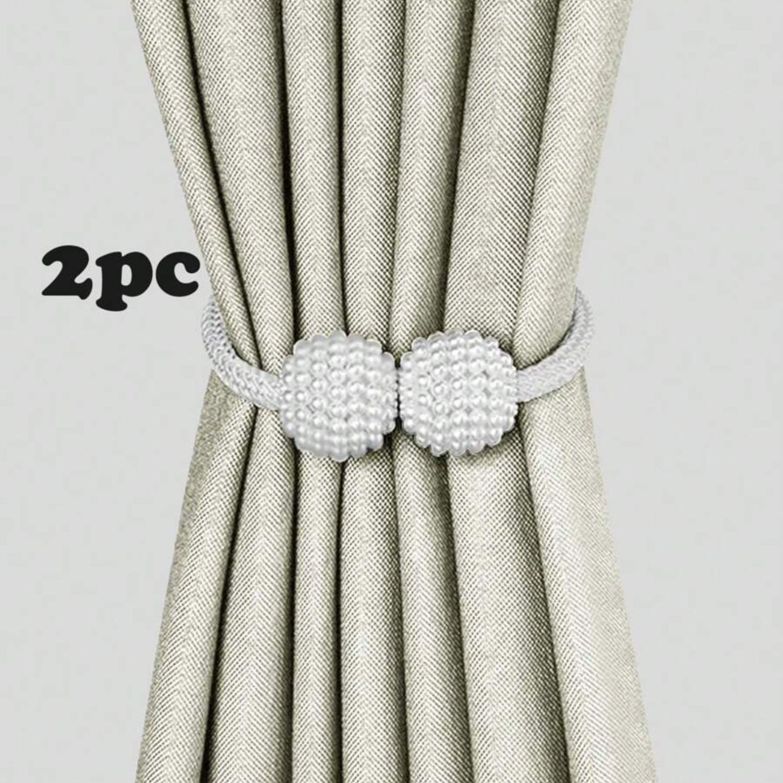 2 Pack Magnetic Curtain Tiebacks Rope Window Drapery Holdbacks Tie Back
