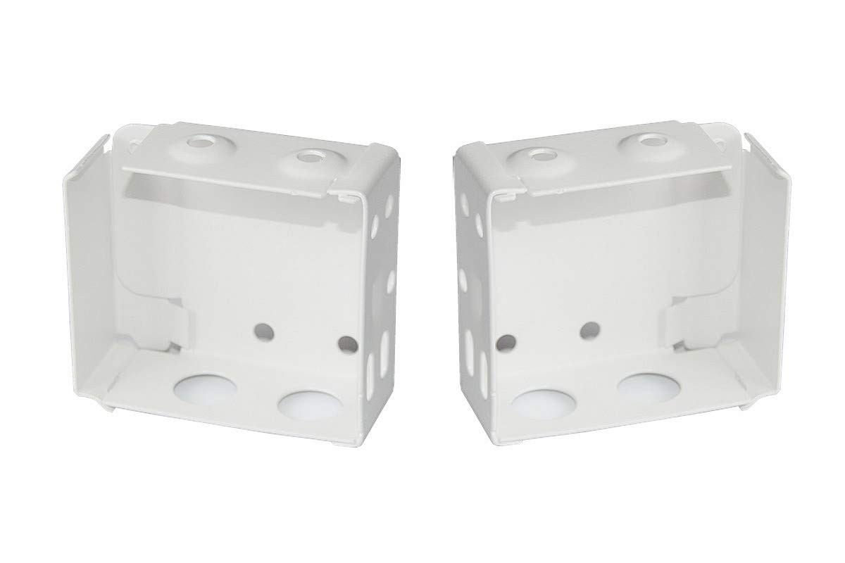 2pcs Box Mounting Brackets for 2″ High Profile Window Blinds White