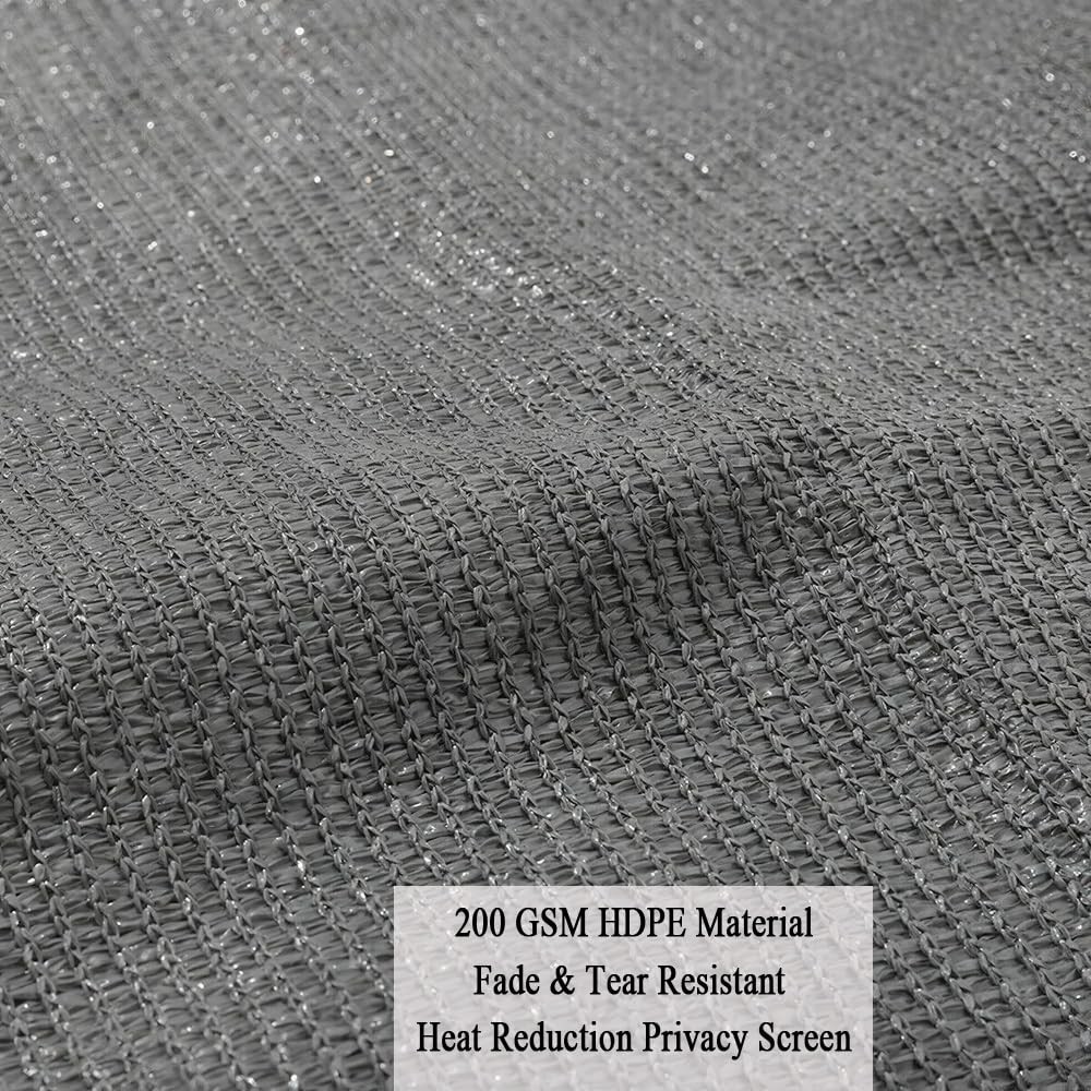 Vocray 12X20 Ft Shade Cloth For Patio, 90% UV Block, 200GSM Sunshade Fabric