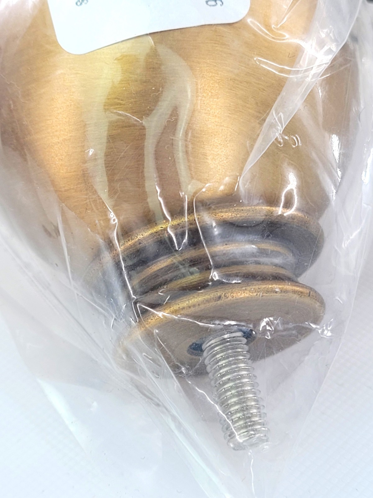 Pottery Barn BRASS Finials STD Round Satin Smooth Balls Hefty 2.5 in Set .75 Rod