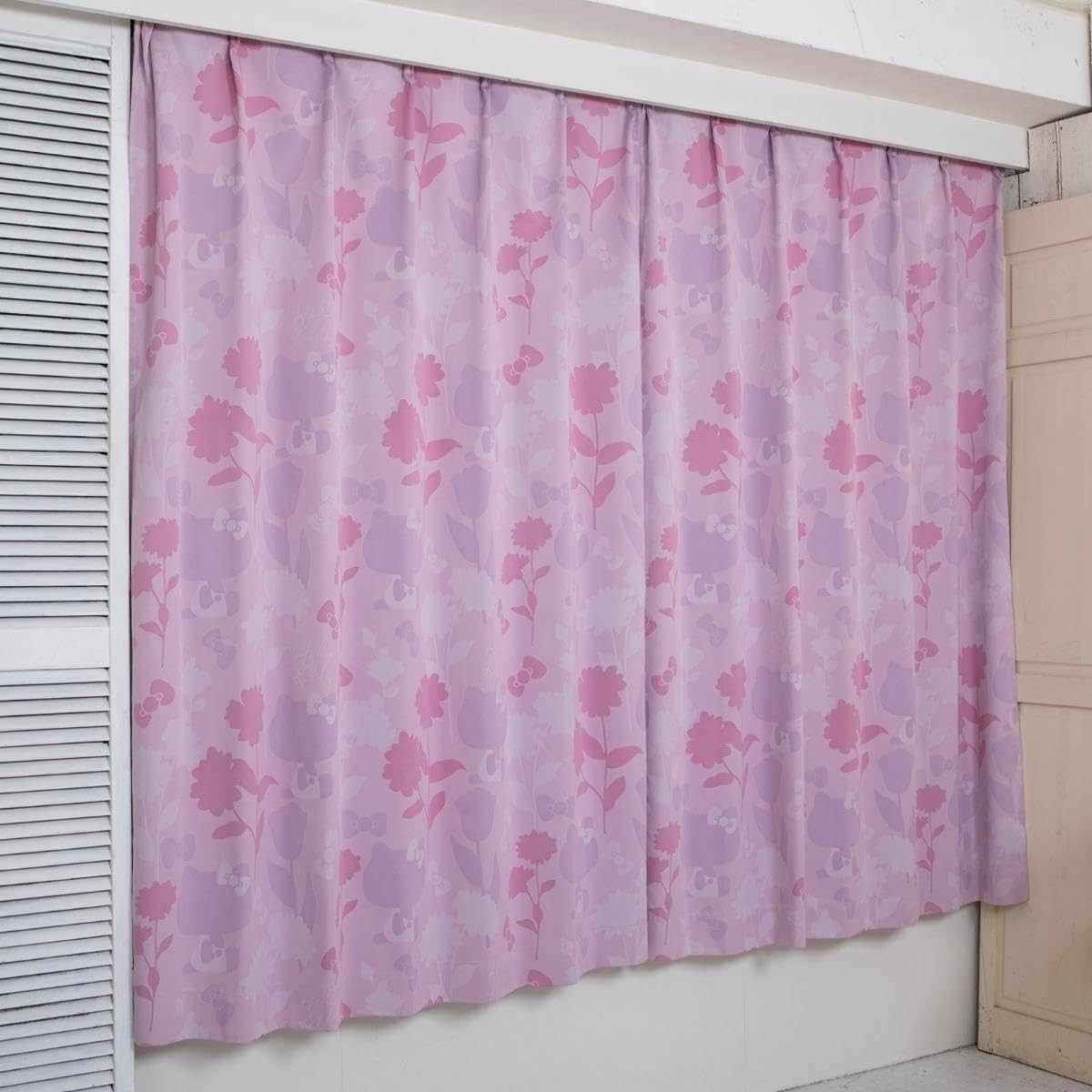 SANRIO Hello Kitty Silhouette Blackout Curtains, Set of 2, 100 x 178 cm