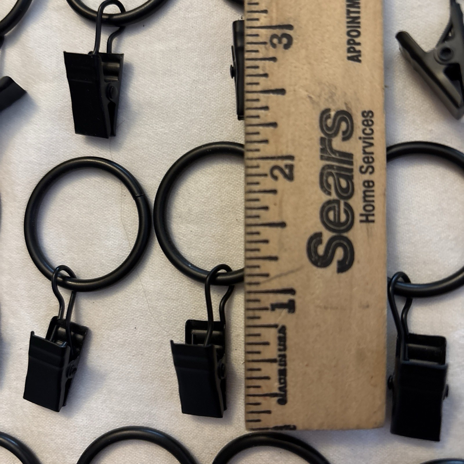 72 Piece 1” Window Curtain Rings With Clip Rustproof
