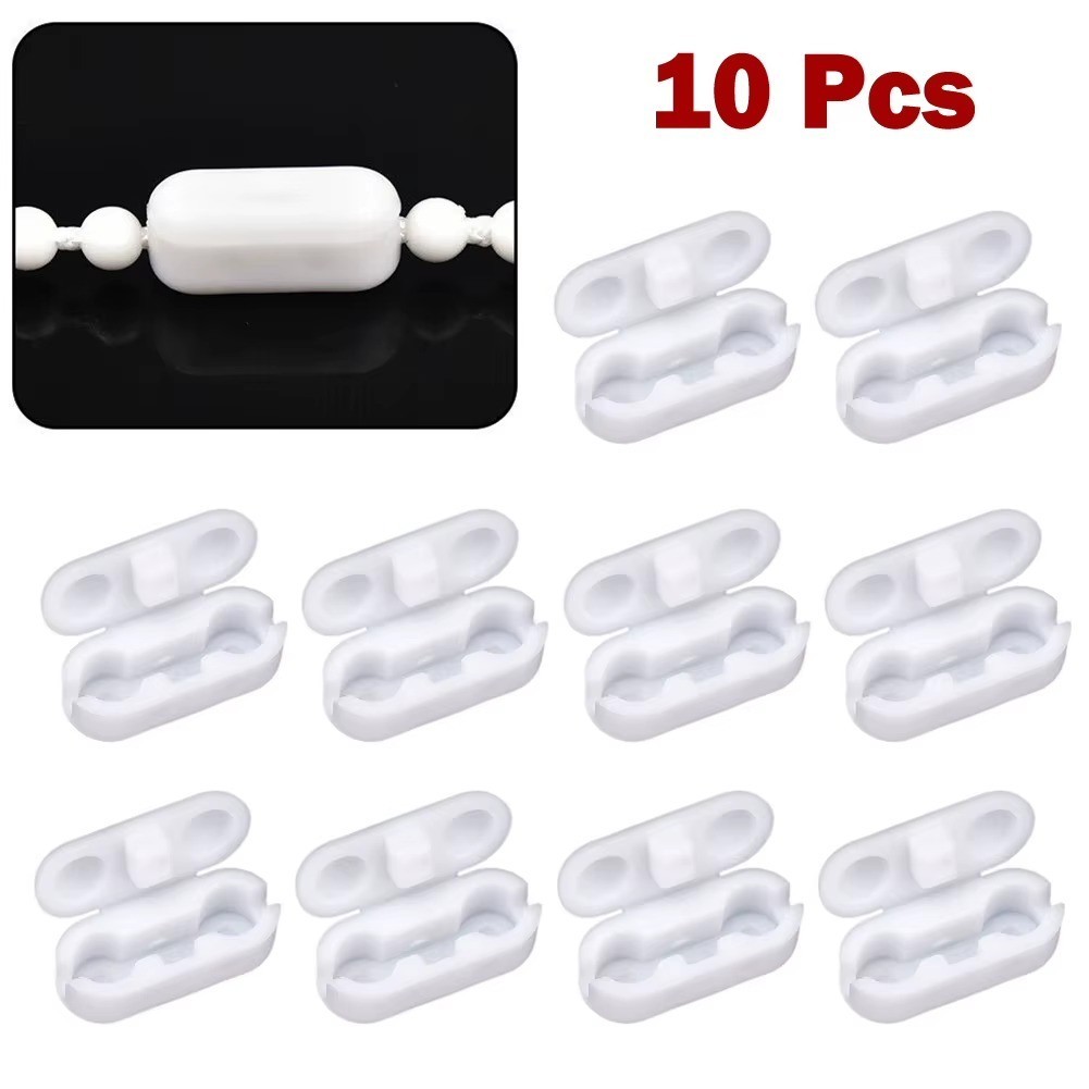 10pcs Blind Pull Cord Connector Clips – Plastic Chain Joiners for Roller, Roman