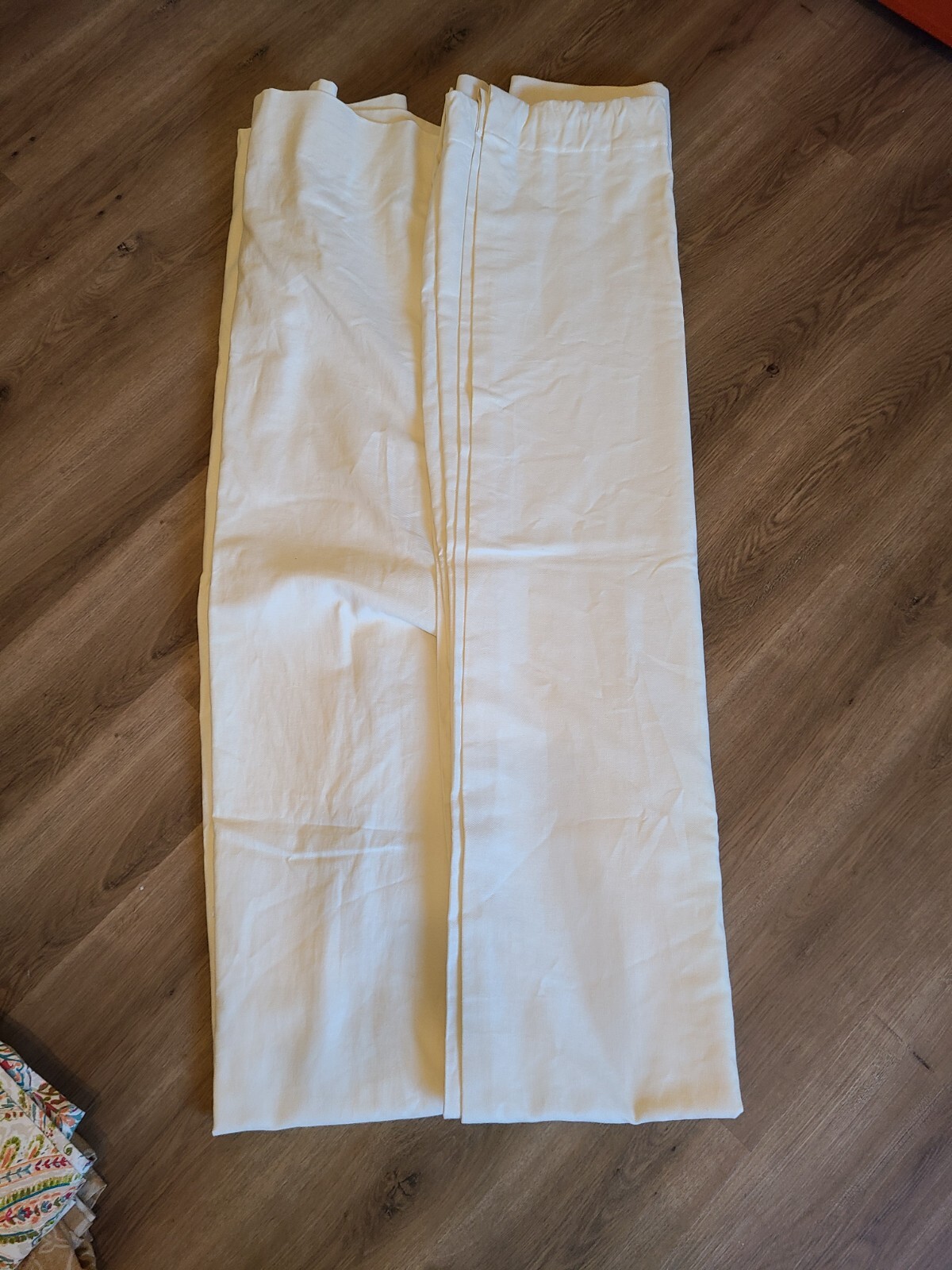 Pottery Barn “Ivory Linen/Cotton” Lined Drape Panels 50 X 108 – 2 Panels