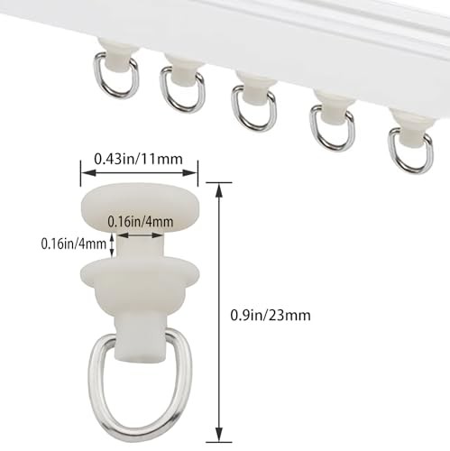 20 Sets Curtain Track Pulley Hooks Metal S Hanging Hooks Shower Curtain