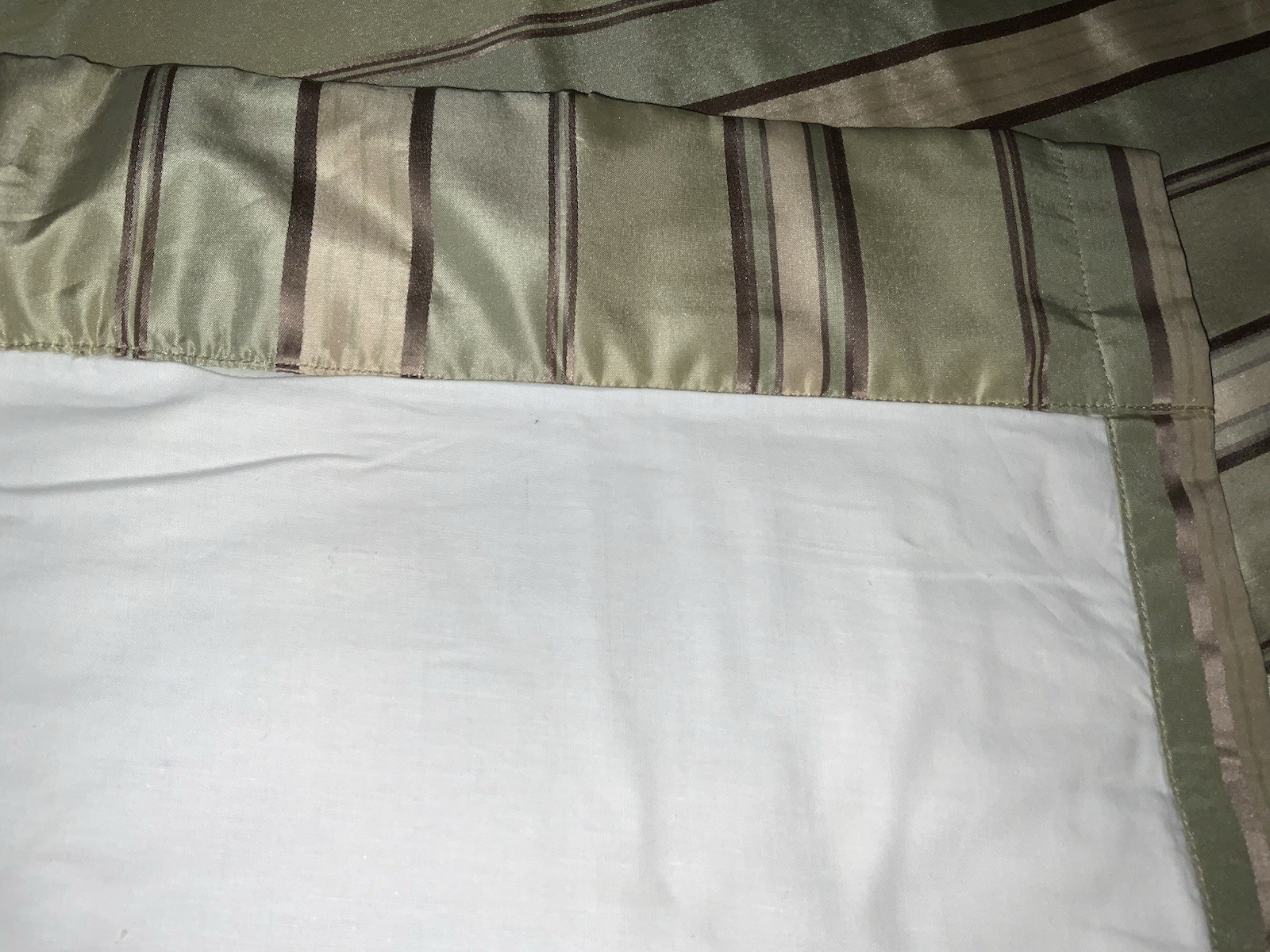 “BLOOM” SILK INTERLINED DRAPERY PANEL~GREEN,TAUPE & IVORY~46”x84”L (3) AVAILABLE