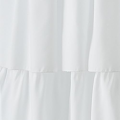 Curtainworks Flounced Ruffle Rod Pocket one 42″W x 63″L (Pack of 1) White