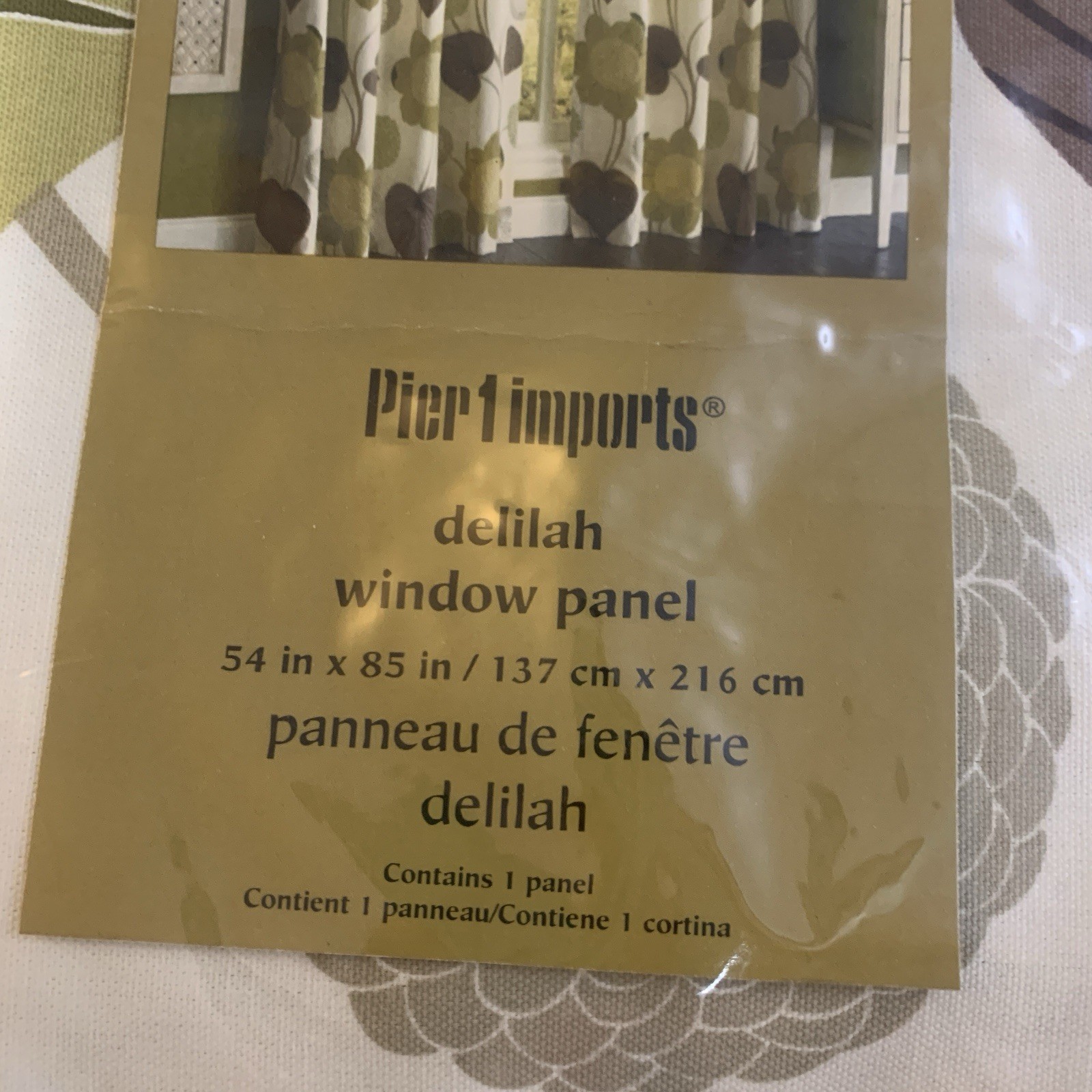 Pier 1 Imports Delilah Window Panel Curtains Set of 2 54 in x 85 in 100% Cotton!