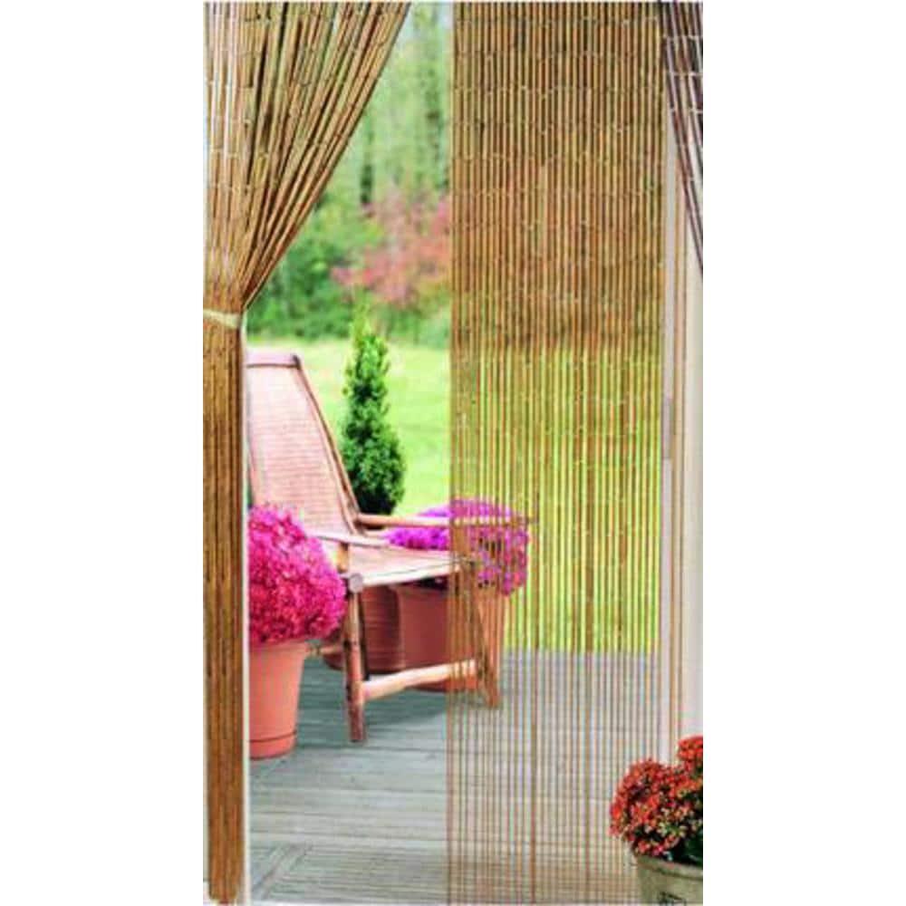 MGP Bamboo Curtain Crane Dance Beaded Multicolored Handcrafted 36 in W x 78 in H