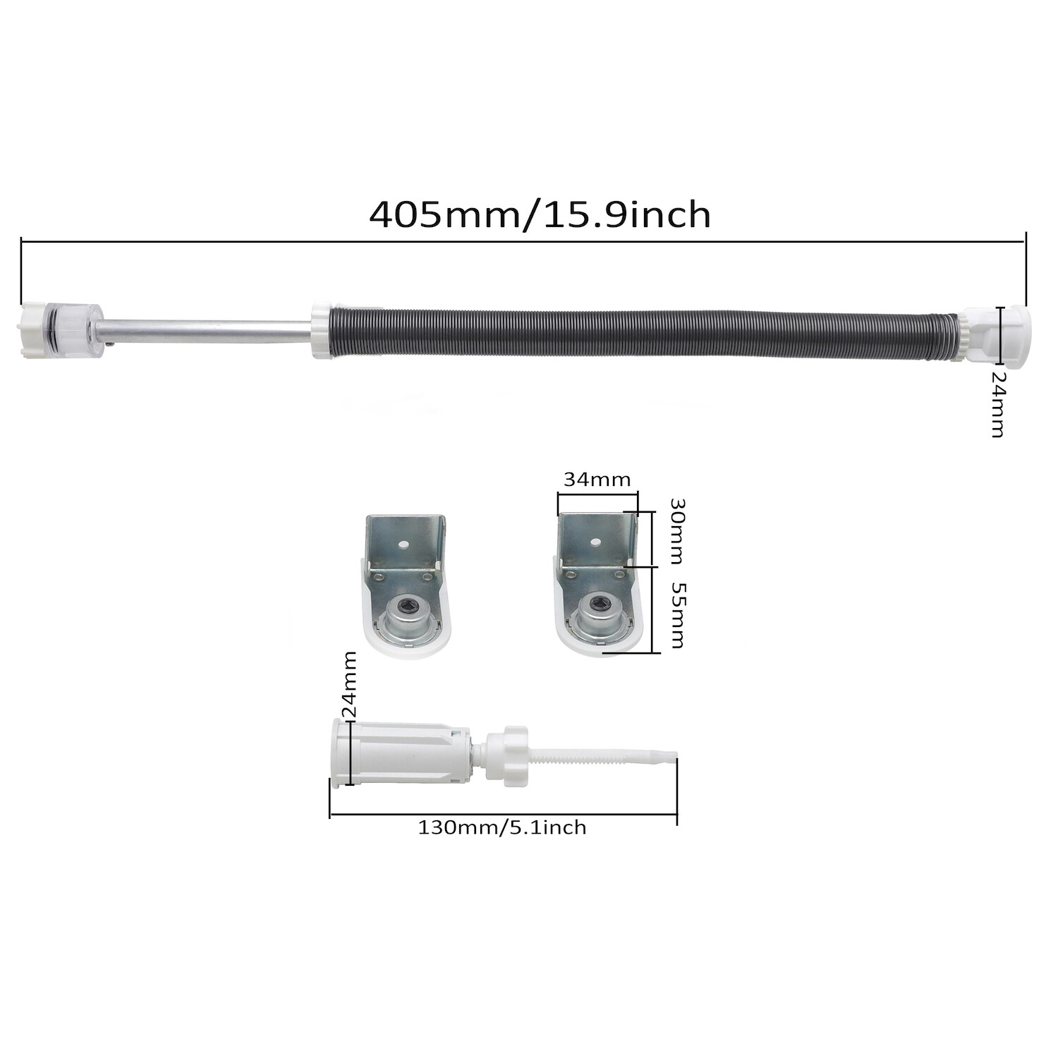 Spring w/ Roller Blind Bracket Hanging Curtain Roller Shade For 25mm tube