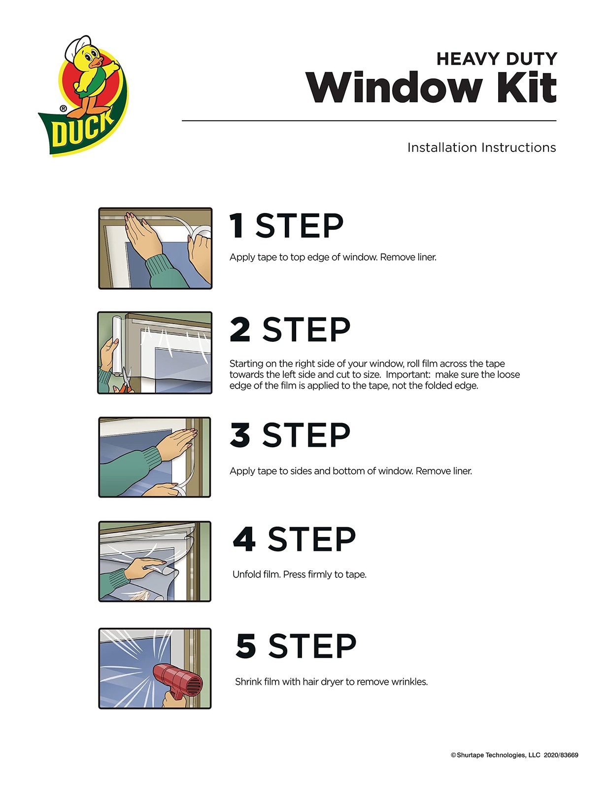 Duck Brand Window Insulation Kit 15 Windows Energy Saving Clear Film 3 Rolls