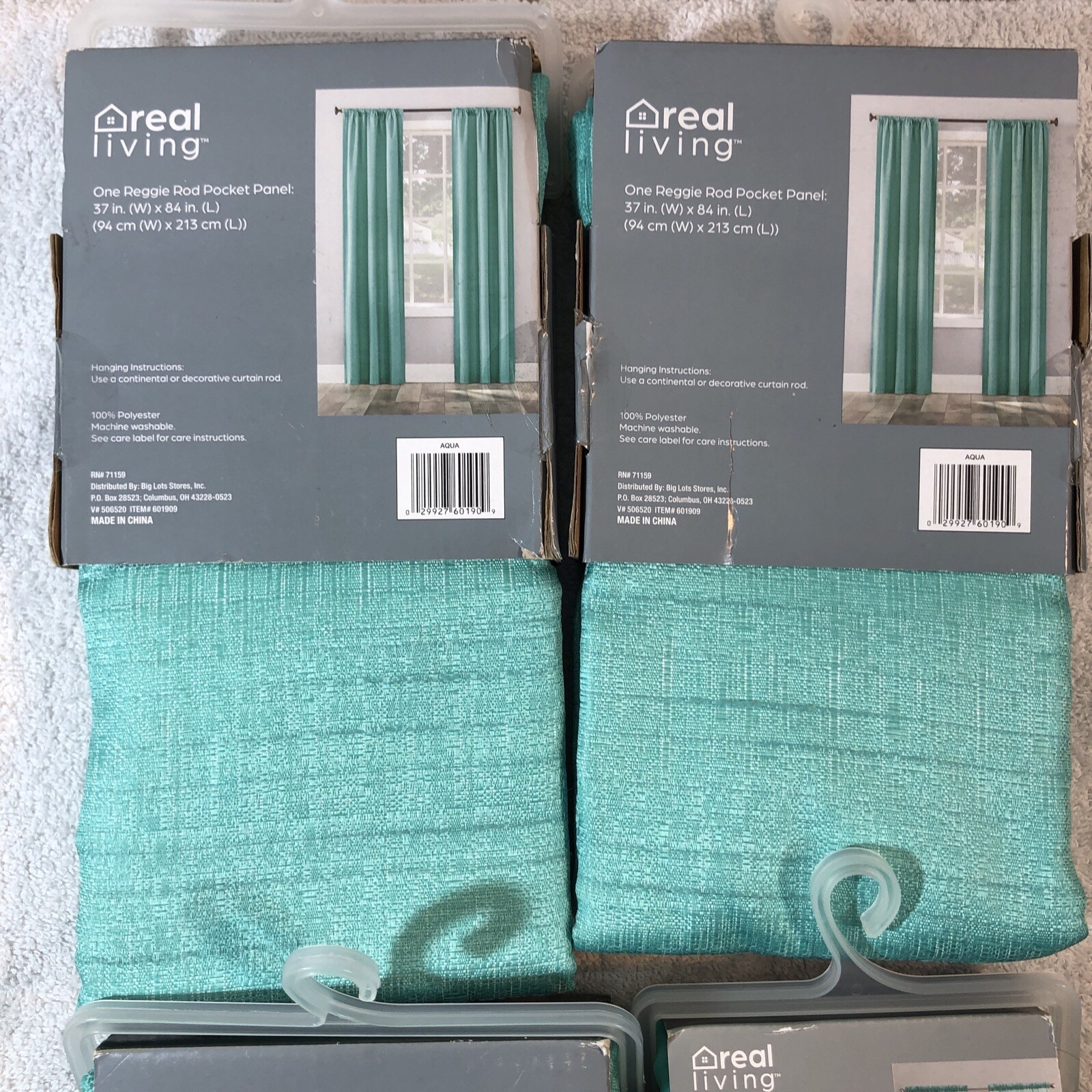 Real Living 4 Pack, 3 x Window Panel Curtain Sets + 1 Sheer Panel Reggie Energy