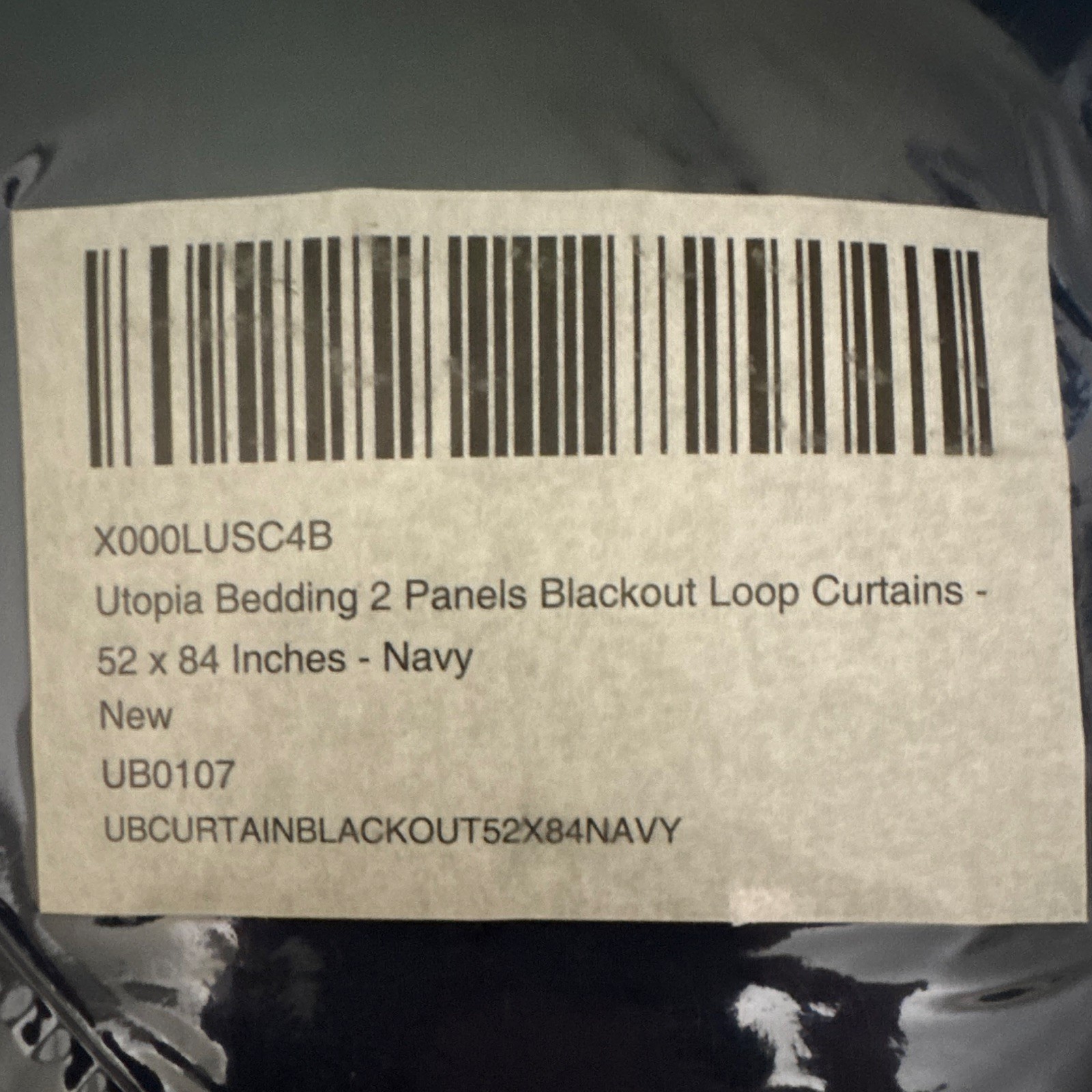Utopia Bedding Blackout Curtain Panels 2-Pack 52 x 84 in Navy Rod Pocket