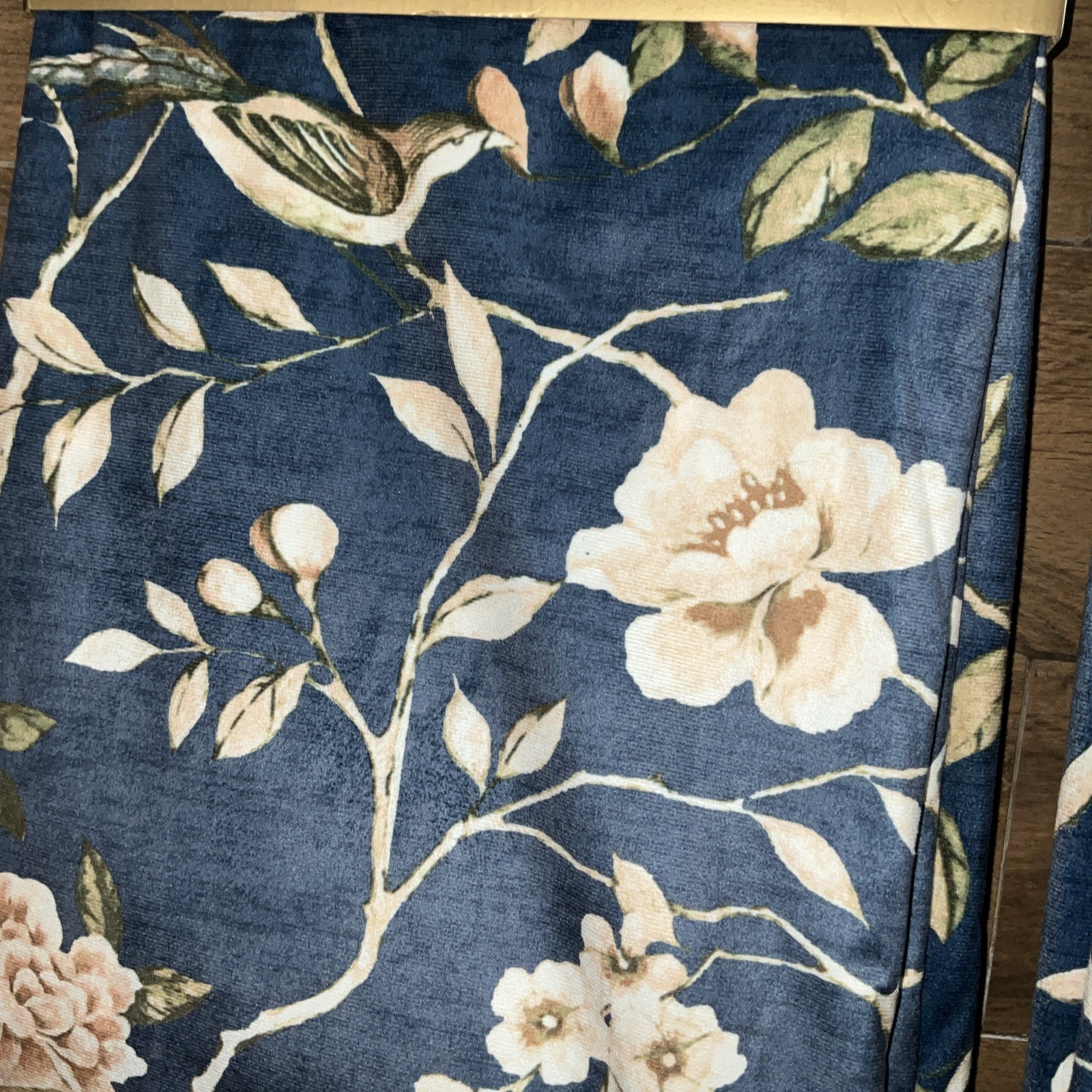 Set of 4 Window Panels – Aimee Maison Mocking Jay Birds Drapes – Blue – 37 x 96”