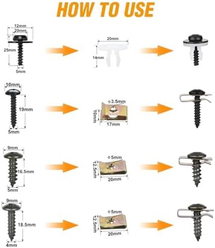 GOOACC 795Pcs Car Push Retainer Clips & Auto Fasteners Assortment 23 Most Pop…
